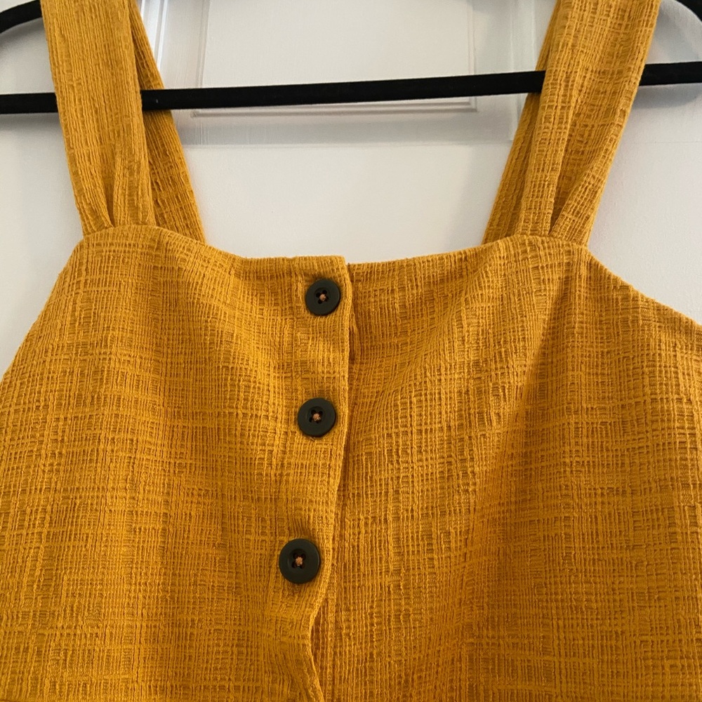 Madewell Texture & Thread Button Tank Dress Small - image 3